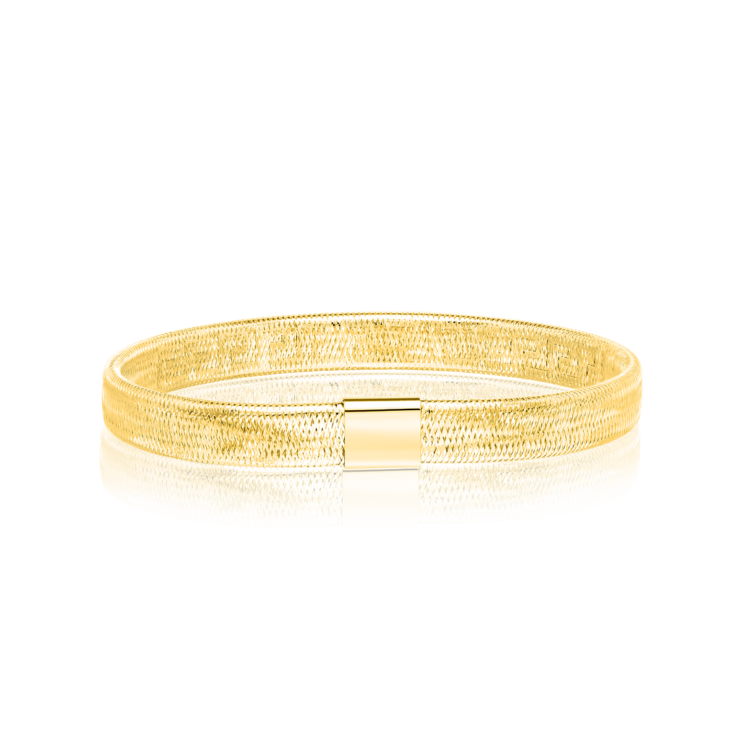 18K Real Gold Elastic Bangle