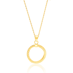 Load image into Gallery viewer, 18K Real Gold Twisted Round Necklace
