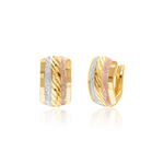 Load image into Gallery viewer, 18K Real Gold Curved Clip Earring Set
