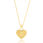 Load image into Gallery viewer, 18K Real Gold Heart C.H Necklace
