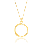 Load image into Gallery viewer, 18K Real Gold Twisted Round Necklace
