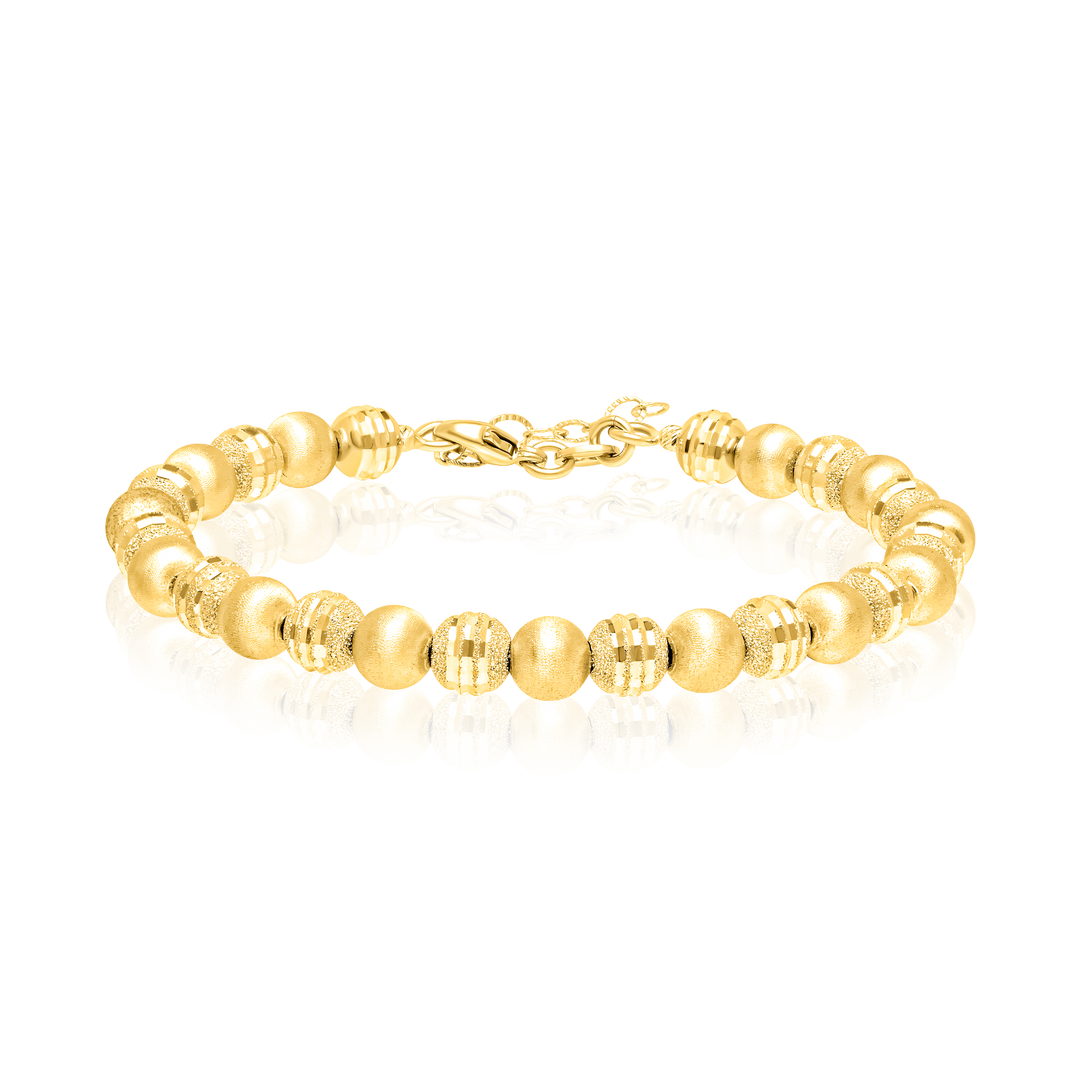 18K Real Gold Seed Elastic Bangle