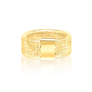 18K Real Gold Elastic Ring