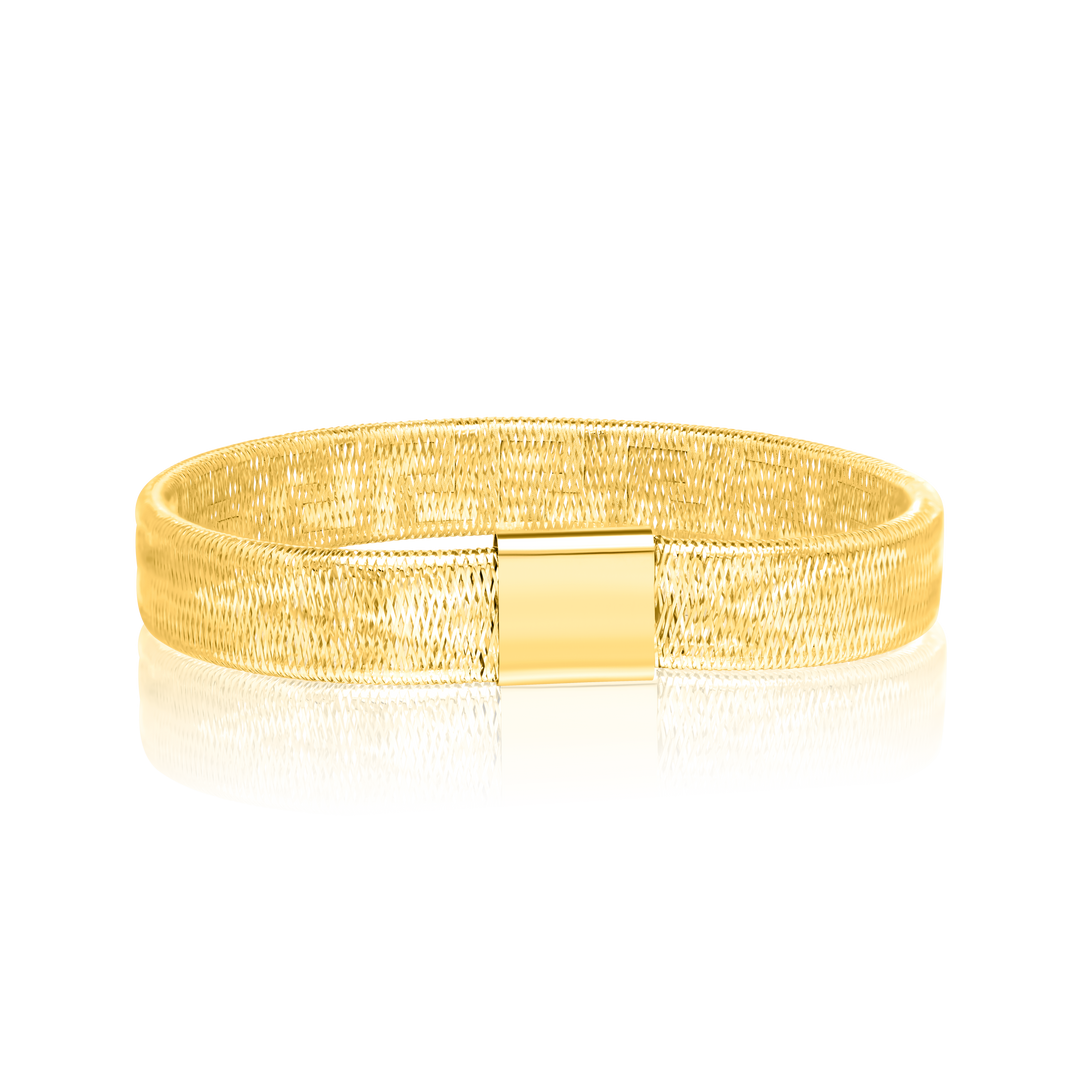 18K Real Gold Elastic Bangle