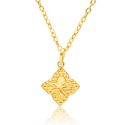 18K Real Gold Flower Star Jewelry Set