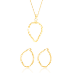 Load image into Gallery viewer, 18K Real Gold Twisted Oval Jewelry Set
