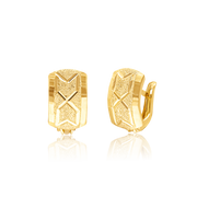 18K Real Gold Curved Clip Jewelry Set