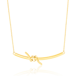 Load image into Gallery viewer, 18K Real Gold Twisted Knot Necklace
