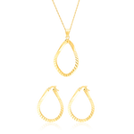 Load image into Gallery viewer, 18K Real Gold Oval Jewelry Set
