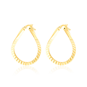 18K Real Gold Oval Jewelry Set