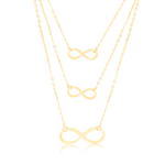 Load image into Gallery viewer, 18K Real Gold 3 Layer Infinity Necklace
