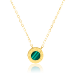 Load image into Gallery viewer, 18K Real Gold Green Round Jewelry Set
