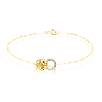 Load image into Gallery viewer, 18K Real Gold Green Panther Stone Bracelet
