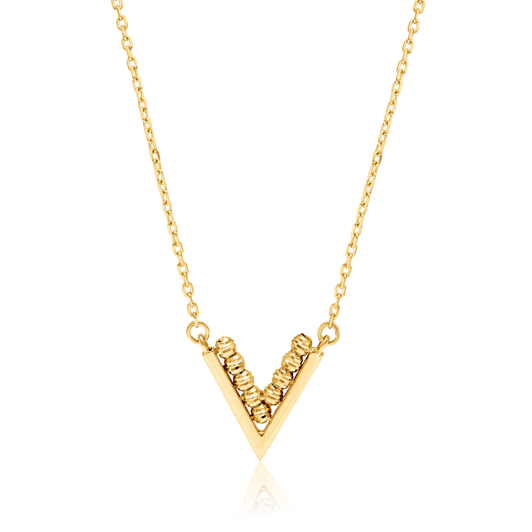18K Real Gold V Seeds Necklace