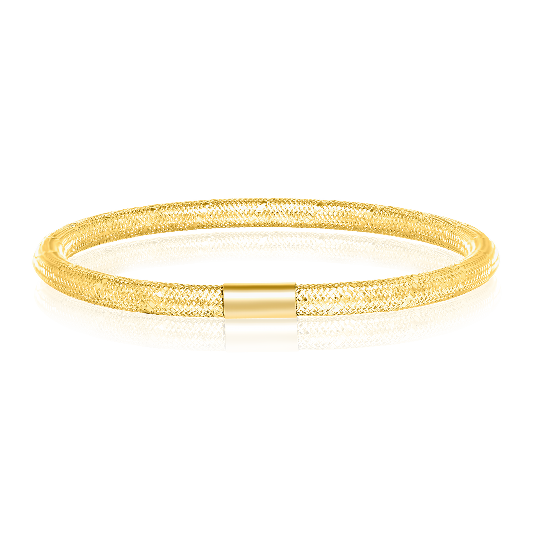 18K Real Gold Elastic Bangle