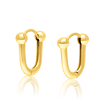 Load image into Gallery viewer, 18K Real Gold U-Linked Earring Set

