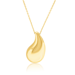 Load image into Gallery viewer, 18K Real Gold Curved Drop Necklace
