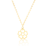 Load image into Gallery viewer, 18K Real Gold Flower Heart Necklace
