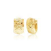 18K Real Gold Curved Clip Jewelry Set