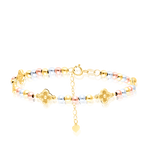 Load image into Gallery viewer, 18K Real Gold 3 Color Seed Flower Bracelet
