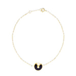 Load image into Gallery viewer, 18K Real Gold Black Bracelet
