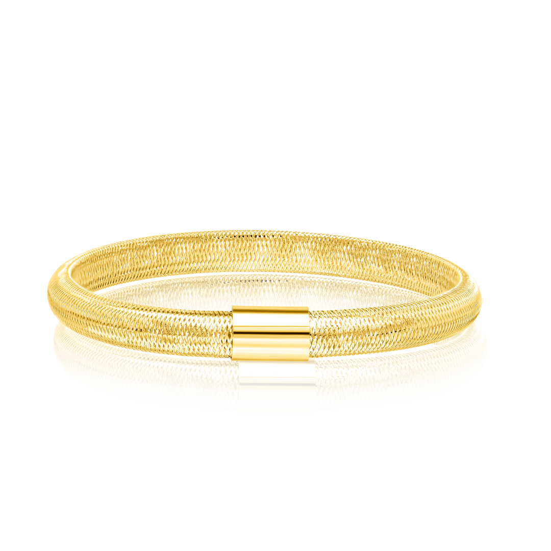 18K Real Gold Elastic Bangle