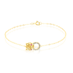 Load image into Gallery viewer, 18K Real Gold Red Panther Stone Bracelet

