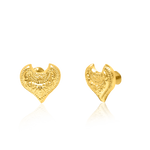 Load image into Gallery viewer, 18K Real Gold Heart Screw Earring Set
