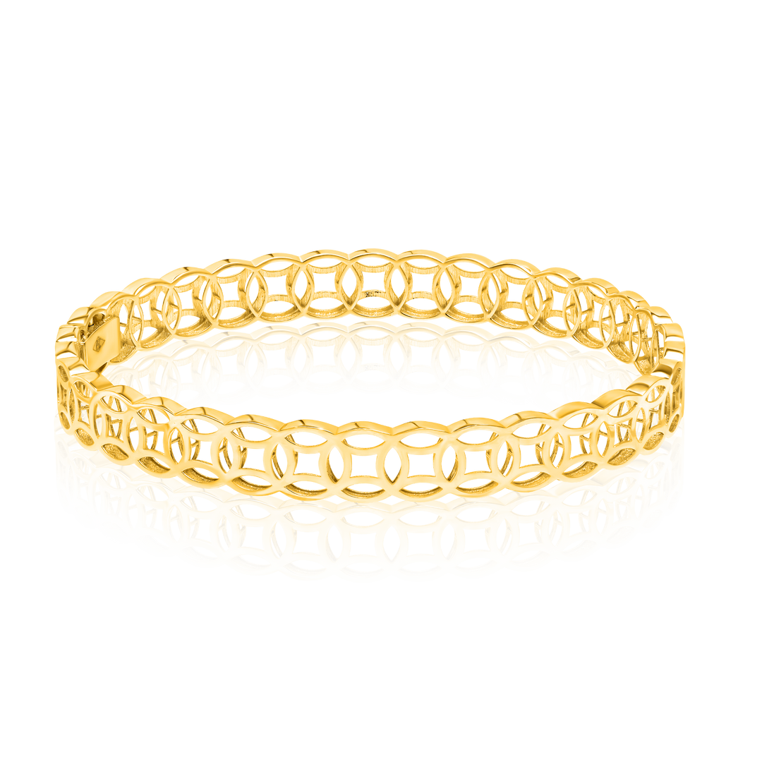 18K Real Gold Elegant Money Catcher Bangle