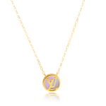Load image into Gallery viewer, 18K Real Gold Round Pink L.V Jewelry Set
