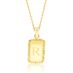 Load image into Gallery viewer, 18K Real Gold Letter R Seed Necklace
