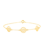 Load image into Gallery viewer, 18K Pure Gold Fine Round Heart Bracelet

