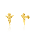 Load image into Gallery viewer, 18K Real Gold Angel Screw Earring Set

