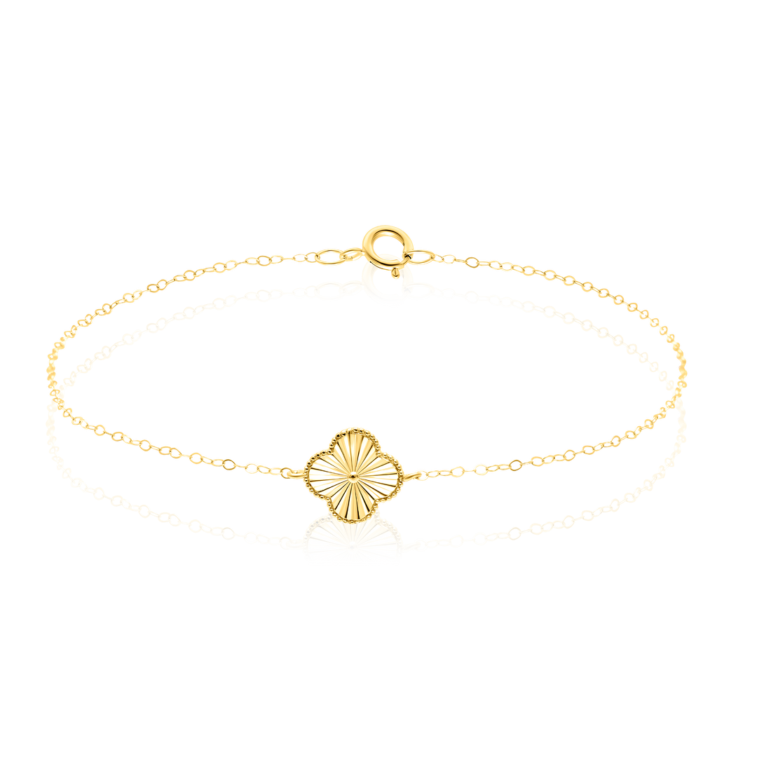 18K Real Gold Flower Bracelet