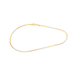Load image into Gallery viewer, 18K Real Gold 3 Color Thin Anklet