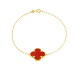 Load image into Gallery viewer, 18K Real Gold V.C Flower Red Bracelet
