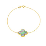 Load image into Gallery viewer, 18K Real Gold V.C Flower Rainbow Bracelet
