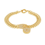 Load image into Gallery viewer, 18K Real Gold Elegant Thick Lock Bracelet