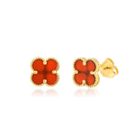 Load image into Gallery viewer, 18K Real Gold V.C Red Earrings
