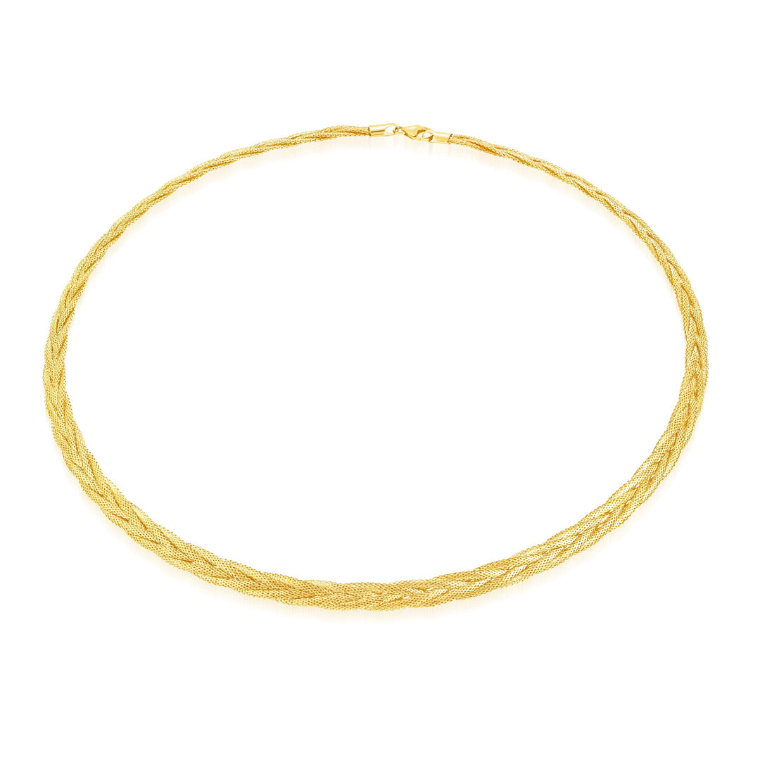 18K Real Gold Snake Elastic Necklace