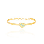 Load image into Gallery viewer, 18K Real Gold Heart Eye Kids Bangle
