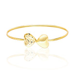 Load image into Gallery viewer, 18K Real Gold 2 Heart Bangle
