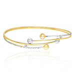 Load image into Gallery viewer, 18K Real  Gold 2 Color Branches Bangle
