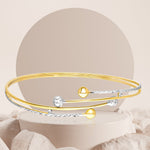 Load image into Gallery viewer, 18K Real  Gold 2 Color Branches Bangle
