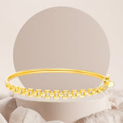 18K Real  Gold 2 Layer Linked Bangle
