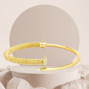18K Real Gold Nail Bangle