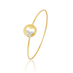 Load image into Gallery viewer, 18K Real Gold Stone Butterfly Bangle
