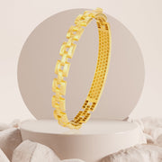 18K Real Gold Elegant Thick Bangle