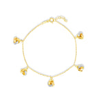 Load image into Gallery viewer, 18K Real Gold 2 Color Hanging Knot Adjustable Bracelet
