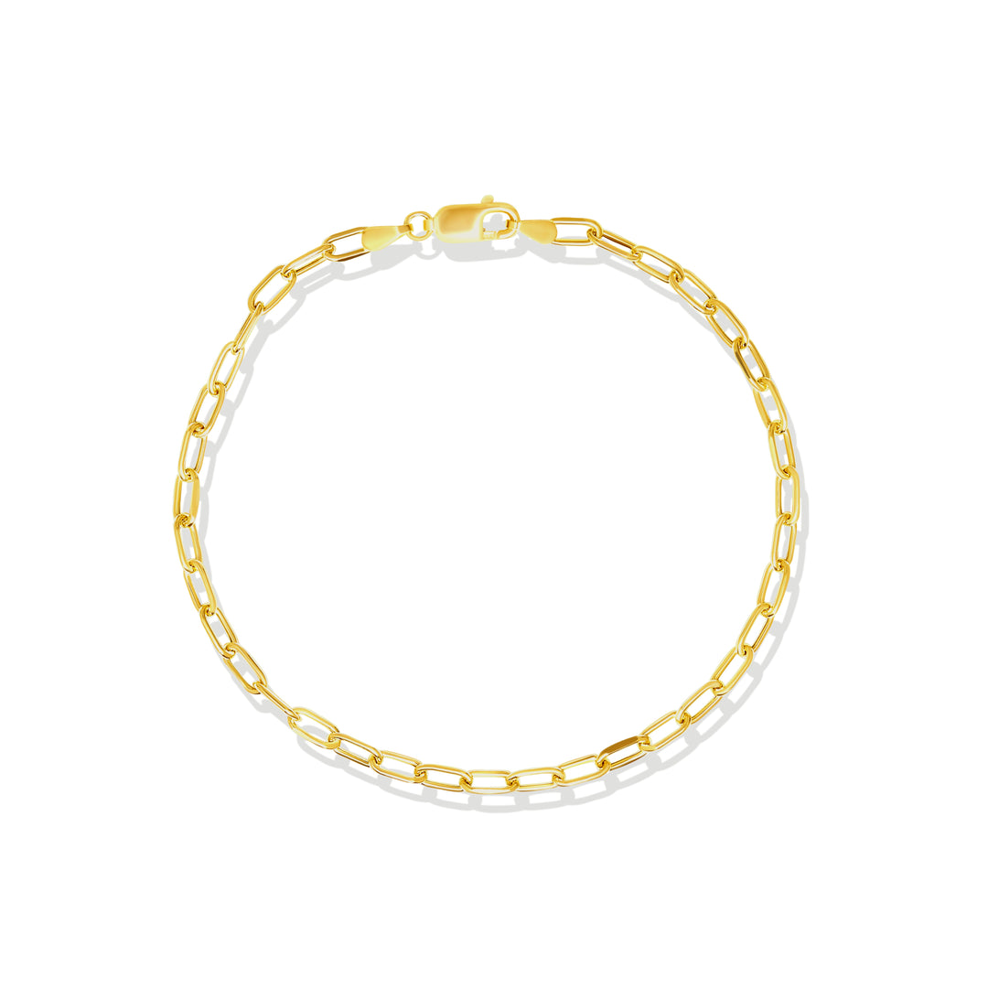 18K Real Gold Linked Bracelet